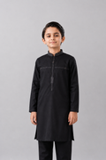 Boys Black Embroidered Kurta Shalwar — Wash n Wear Eid