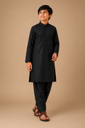 Boys Washing Wear Kurta Shalwar – Black