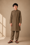 Boys Washing Wear Kurta Shalwar – Dark Khaki