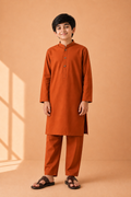 Boys Washing Wear Kurta Shalwar – Dark Orange