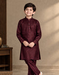 Boys Maroon Royal Silk Kurta Shalwar — Harisan Wear